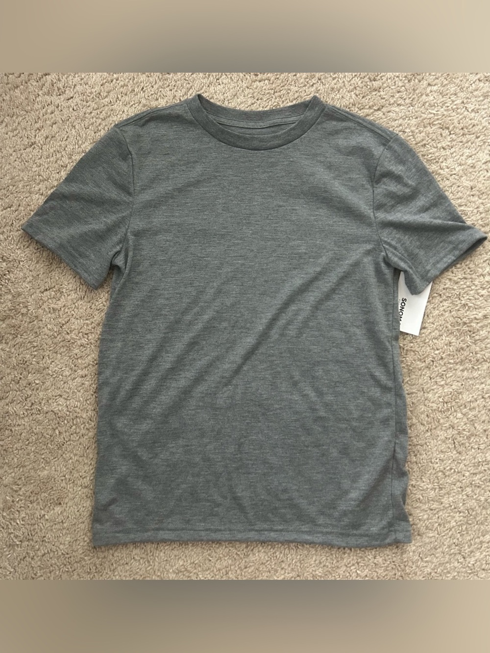 SONOMA Boys Gray Short Sleeve Tee Size Large (10/12) NWT - Picture 2 of 5